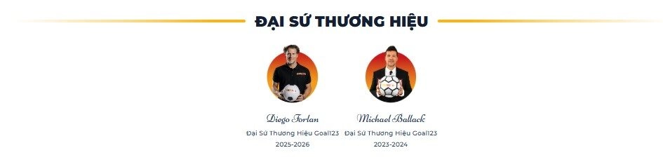 Goal123 31 Đại sứ đại diện cho Goal123 làm tăng khả năng uy tín