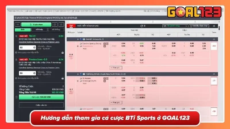 BTi Sports Tại GOAL123 - Sân Chơi Cá Cược Thể Thao Hàng Đầu 6 Chi tiết cách tham gia cho tân thủ mới