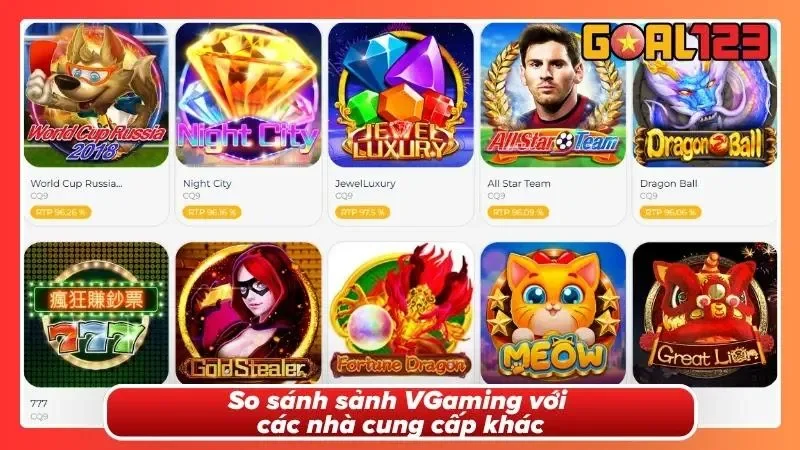 Hành Trình Chinh Phục Sảnh Slot VGaming Tại Goal123: Đỉnh Cao Công Nghệ Quay Hũ 3 Bức tranh tổng thể của các sảnh top đầu